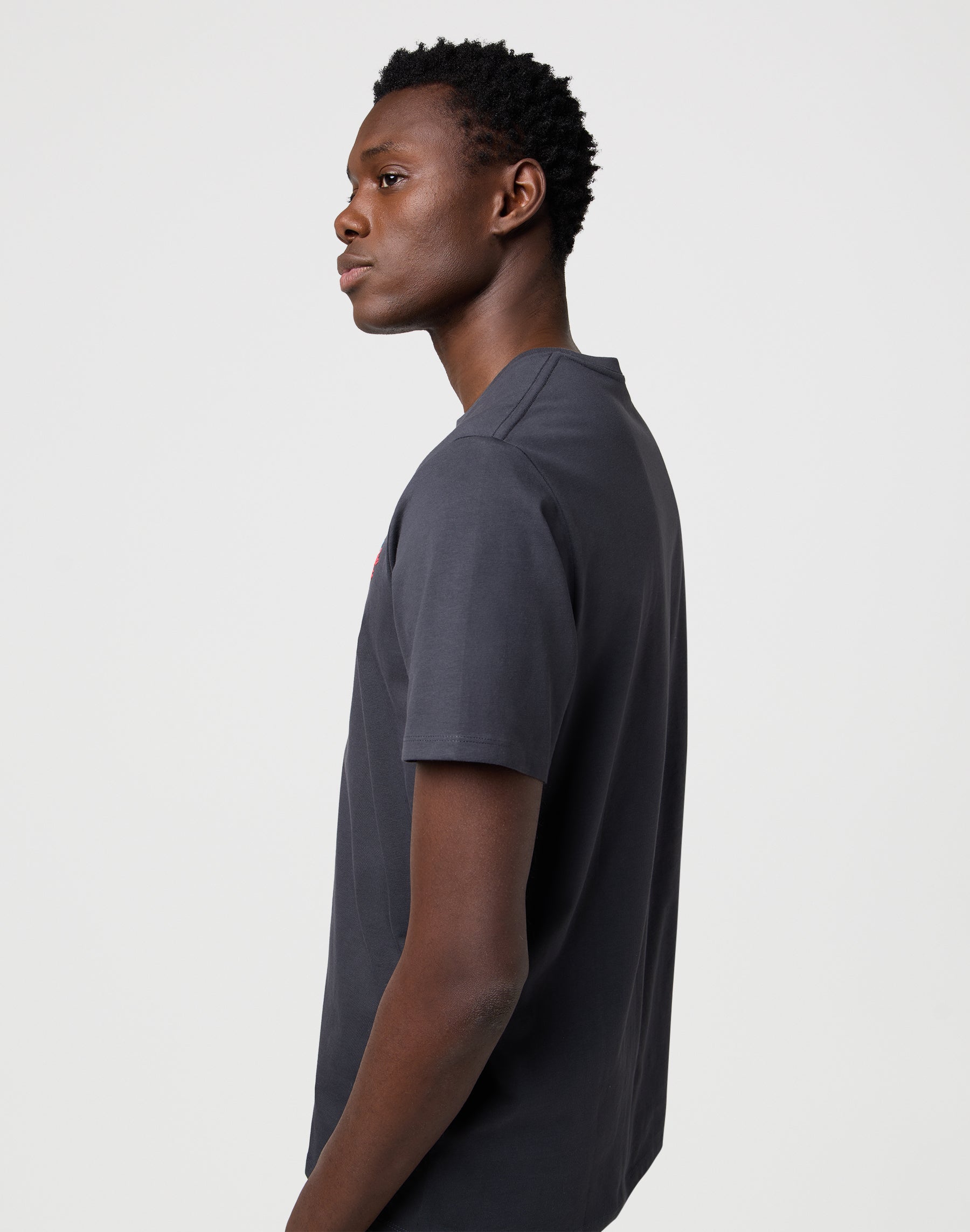 Graphic Tee in Faded Black