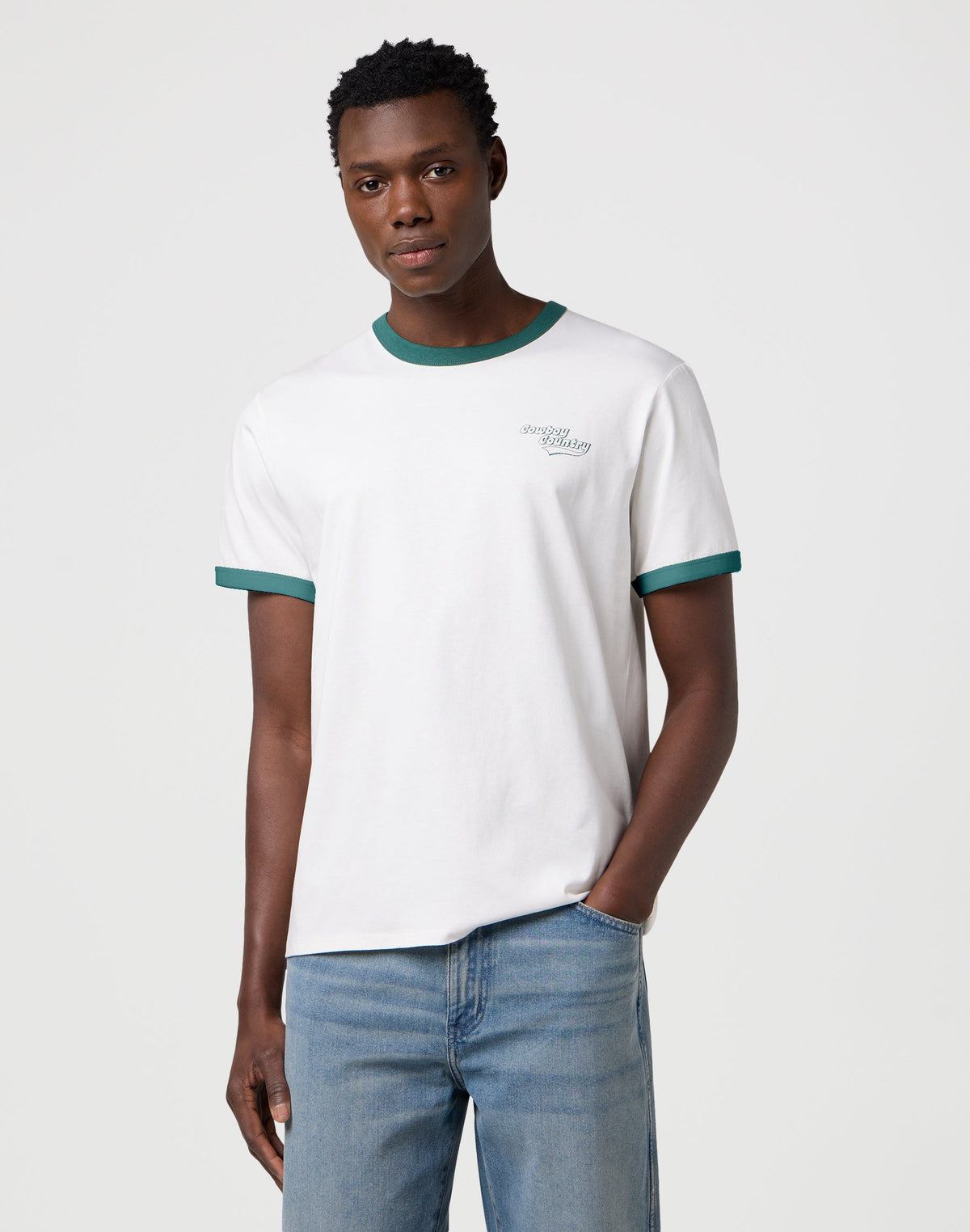 Ringer Tee in Worn White