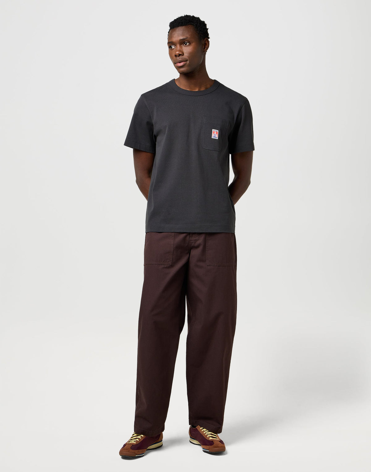Cj Pocket Tee in Faded Black