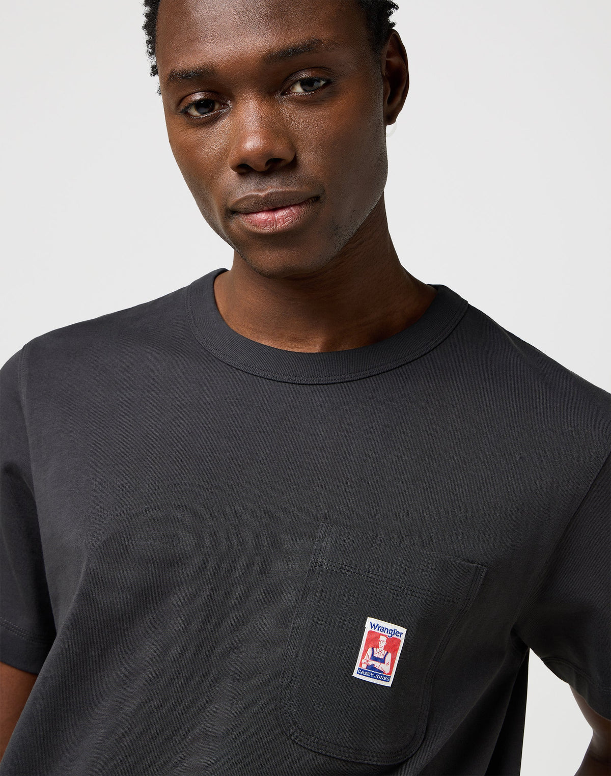 Cj Pocket Tee in Faded Black