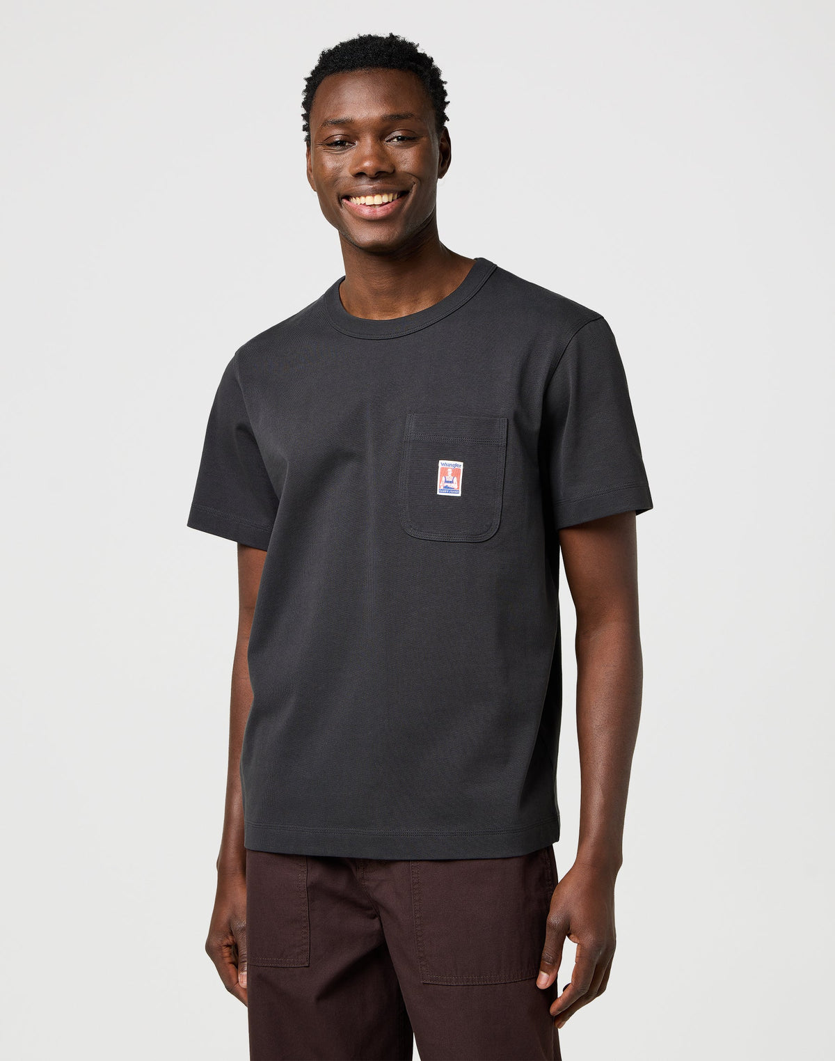 Cj Pocket Tee in Faded Black