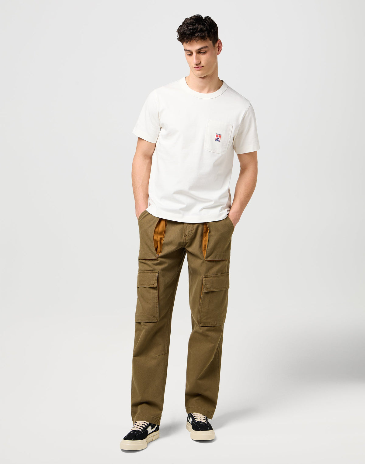 Cj Pocket Tee in Worn White