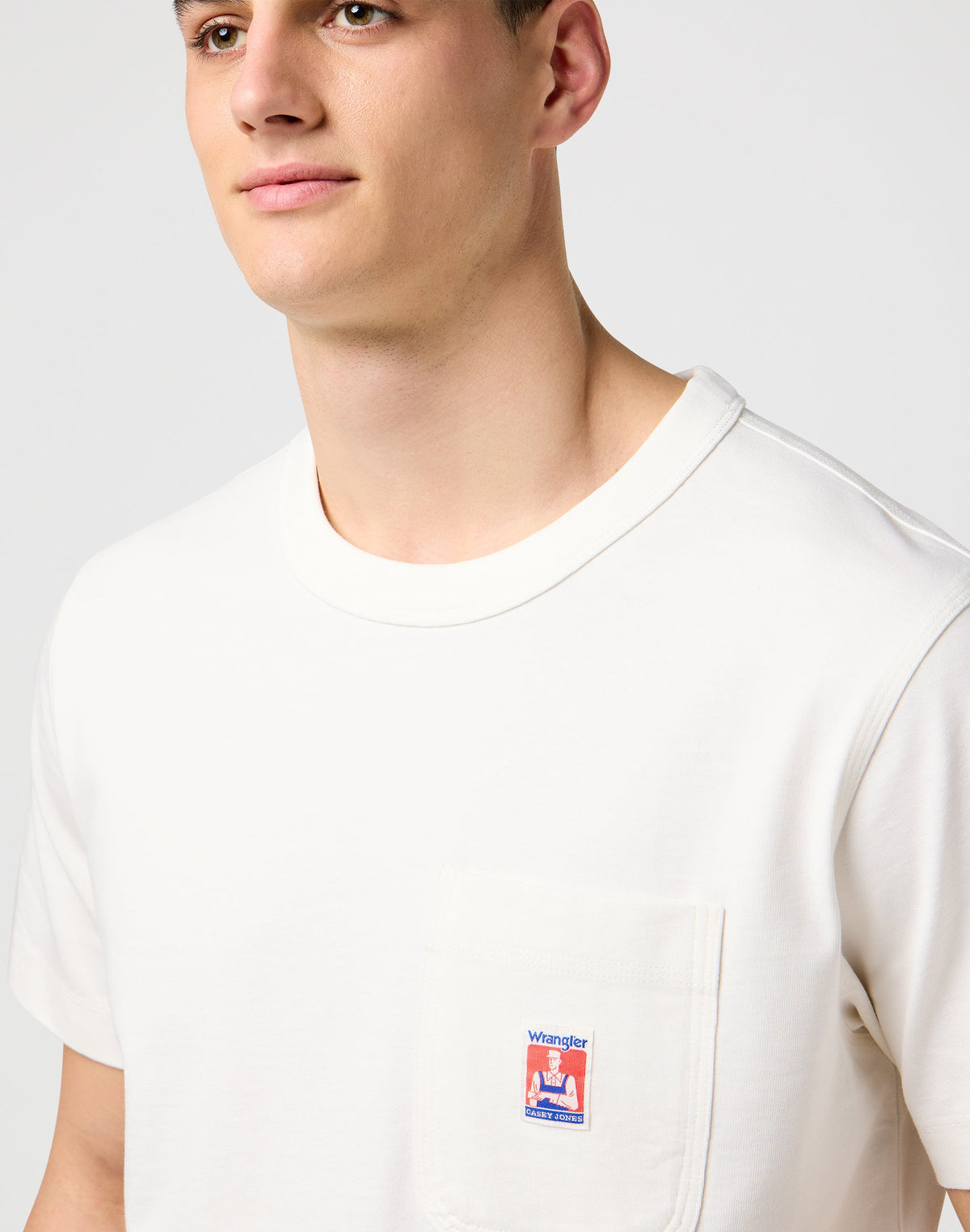 Cj Pocket Tee in Worn White