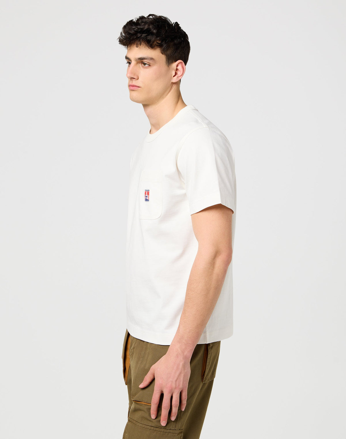 Cj Pocket Tee in Worn White