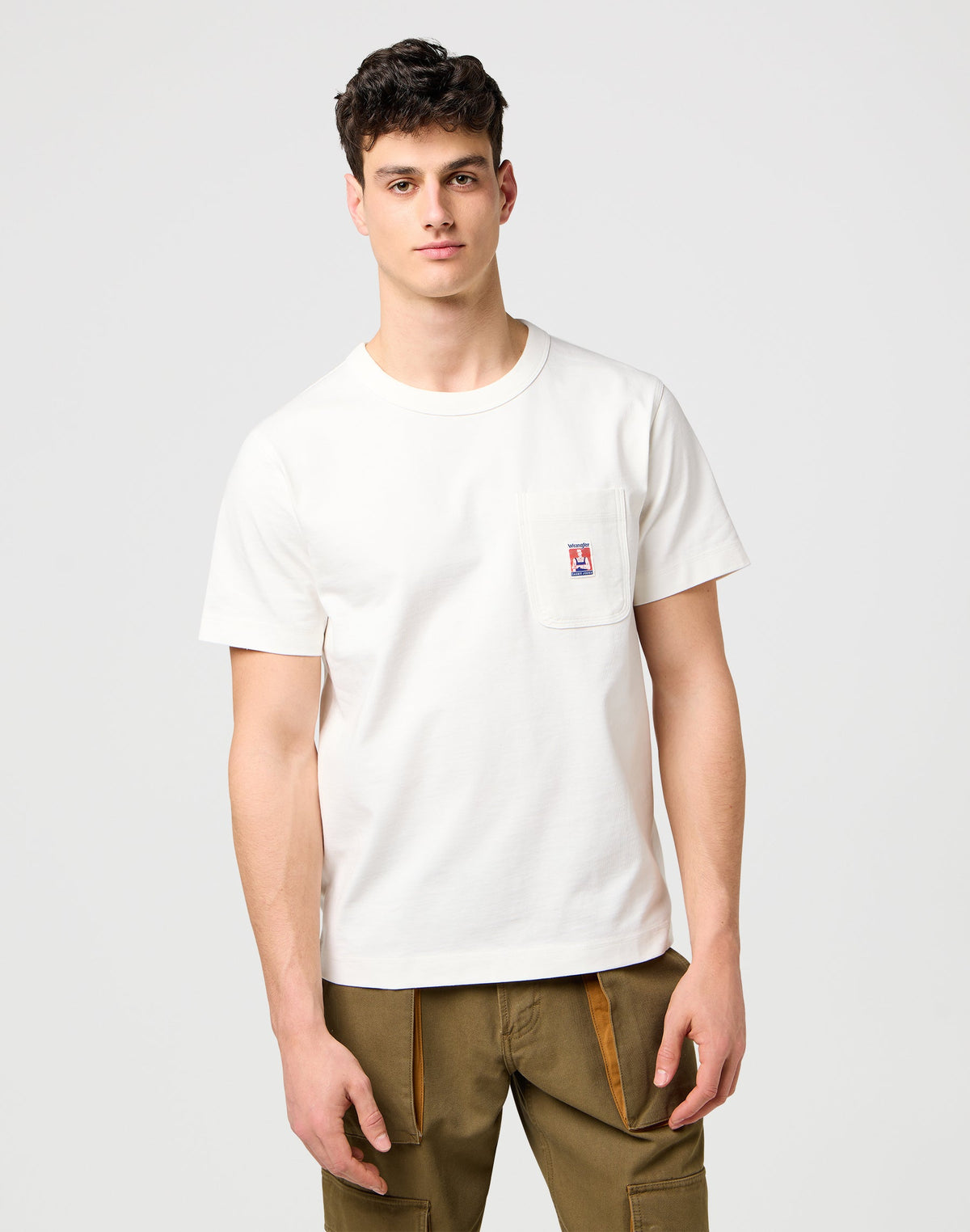 Cj Pocket Tee in Worn White