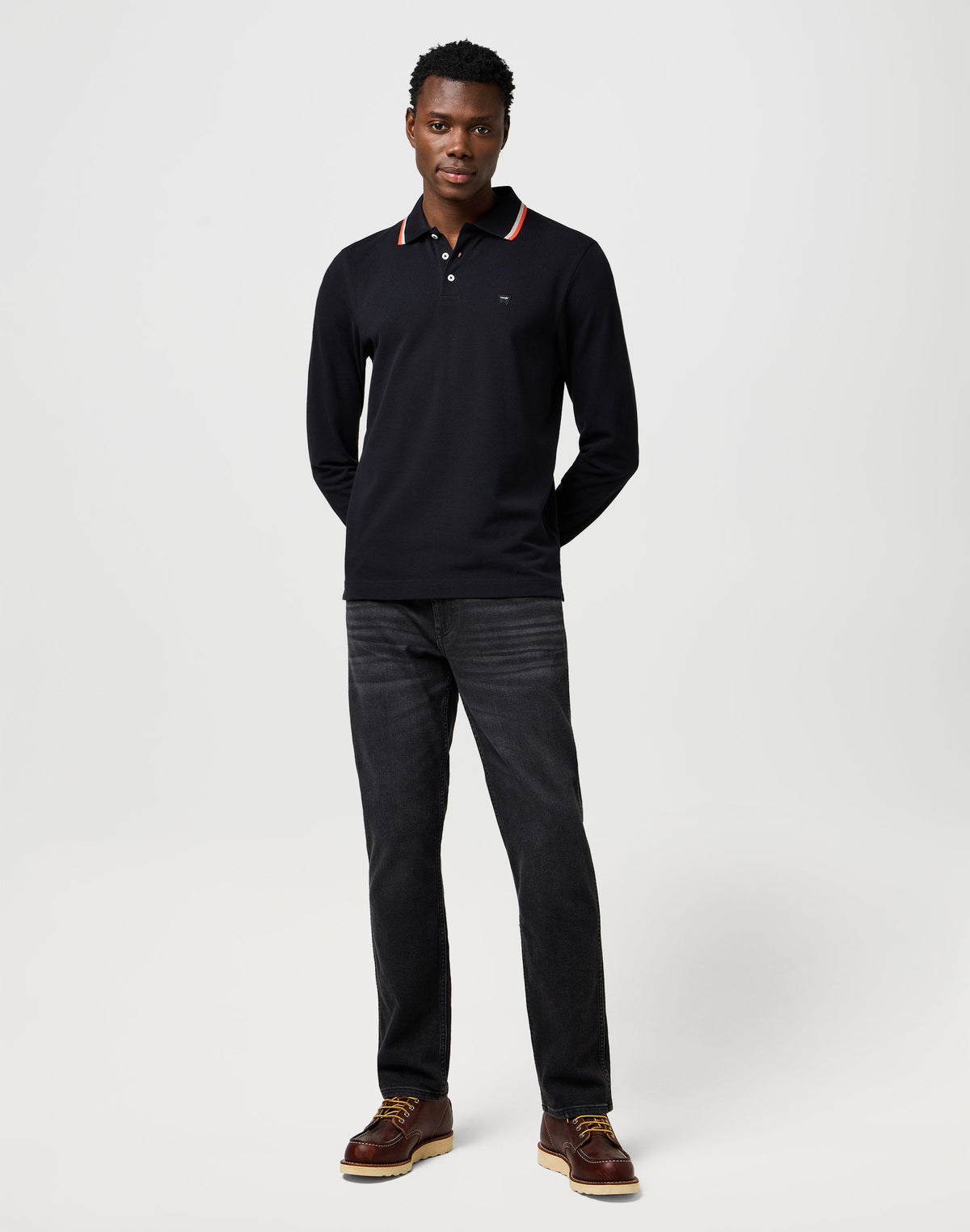 Ls Polo Shirt in Black