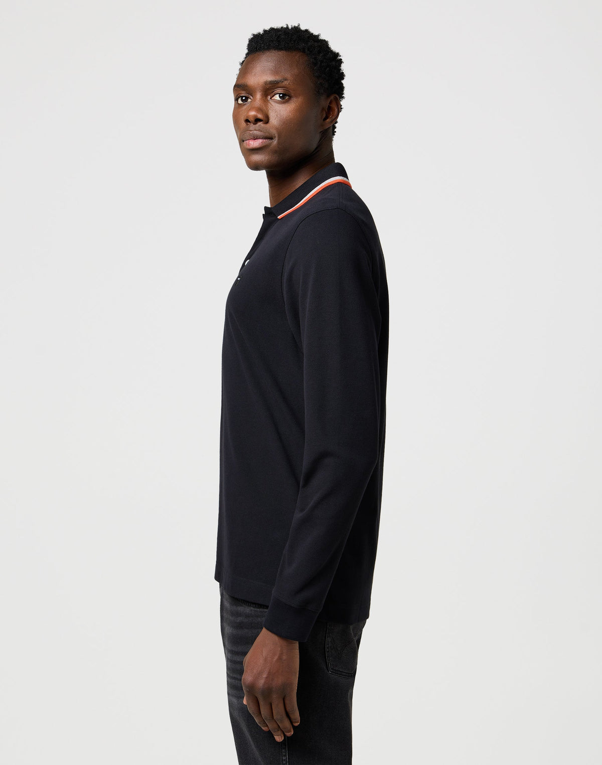 Ls Polo Shirt in Black