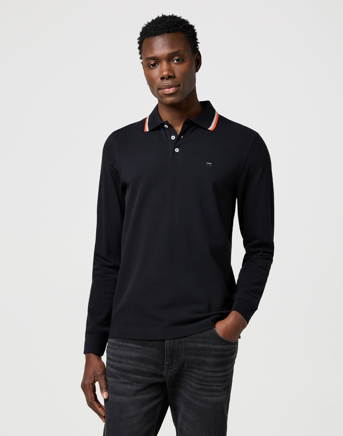 Ls Polo Shirt in Black