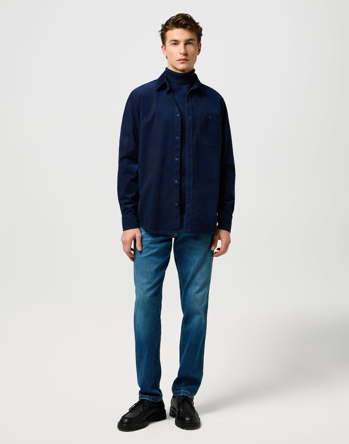1 Pkt Corduroy Shirt in Navy