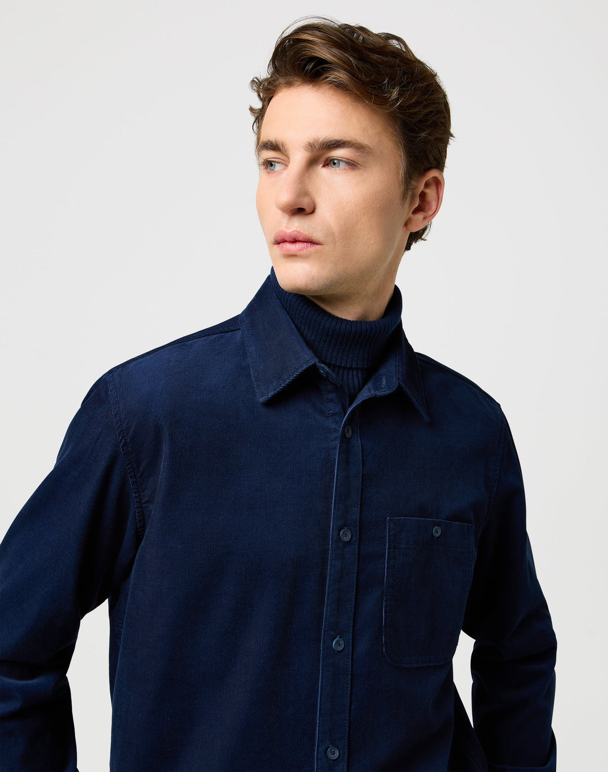 1 Pkt Corduroy Shirt in Navy
