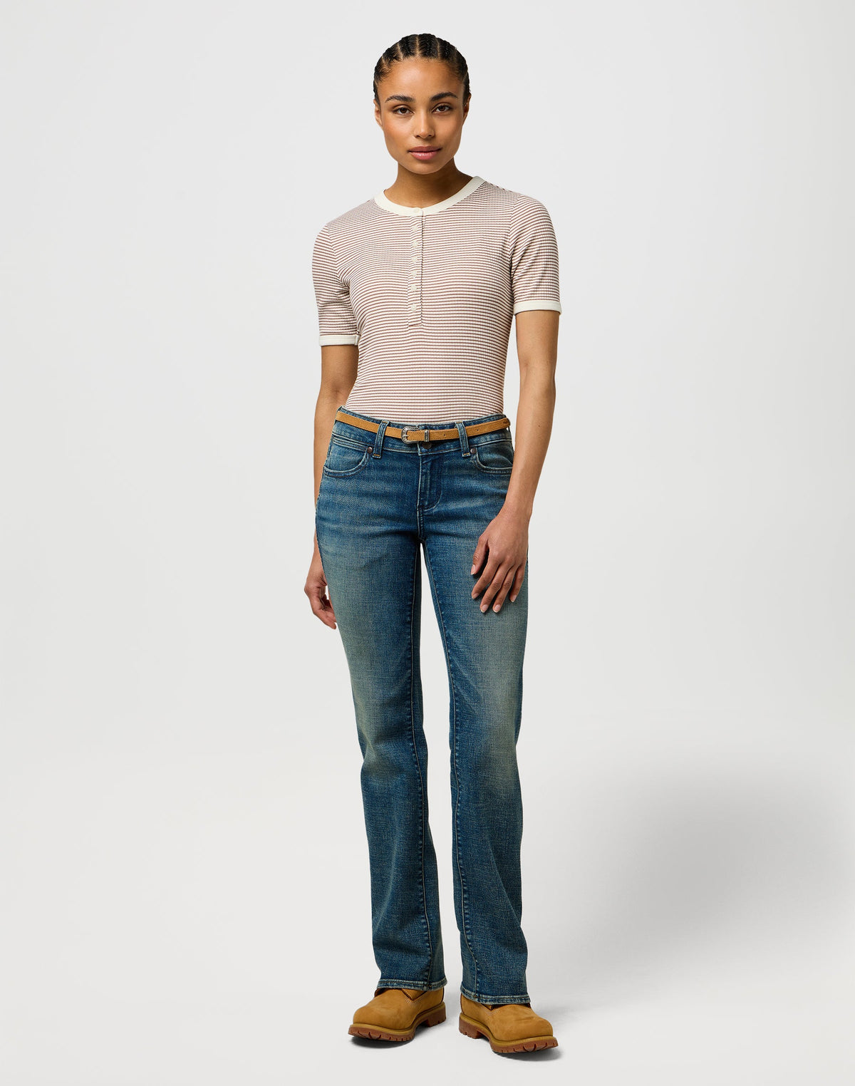 Thin Western Belt in Camel