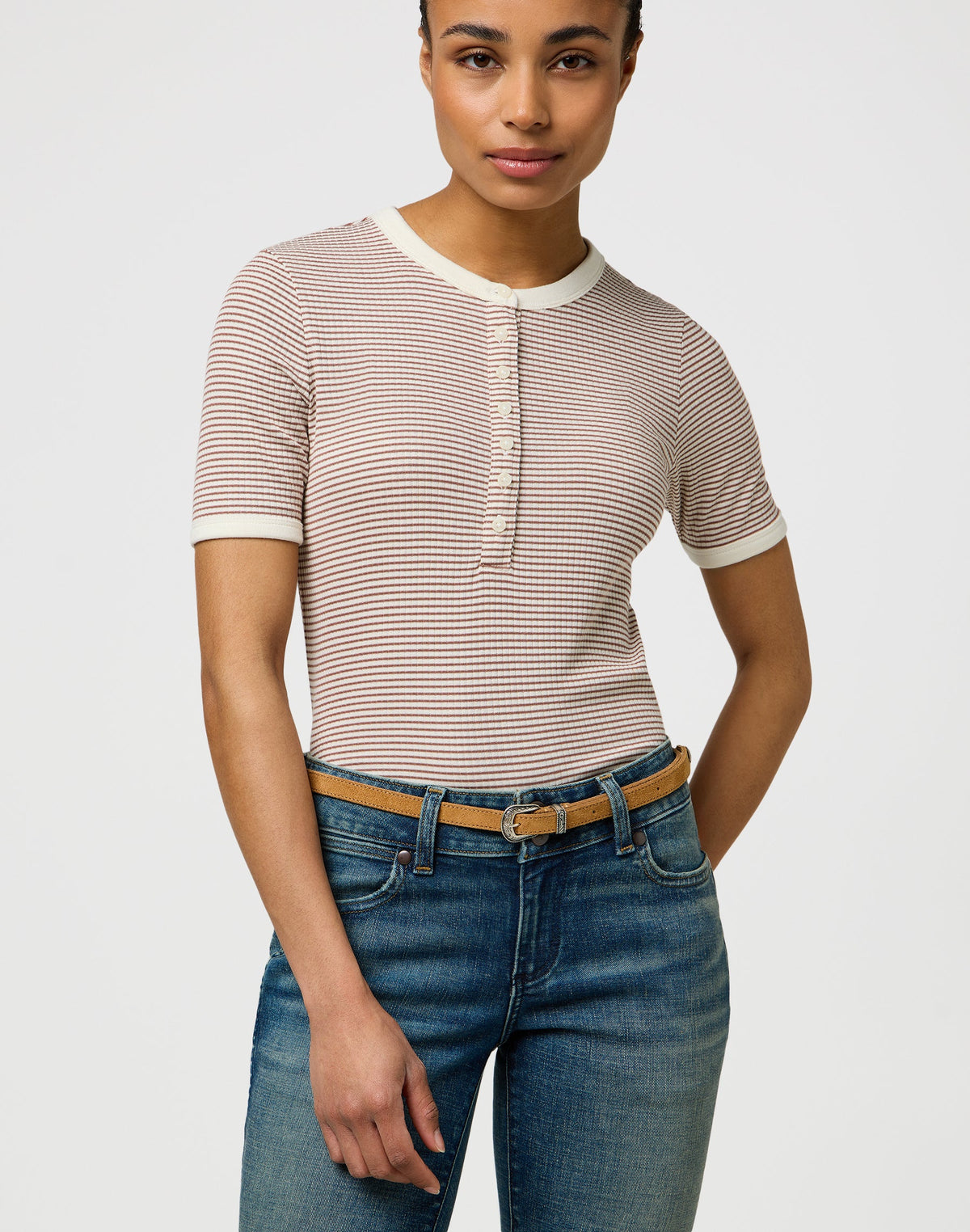 Thin Western Belt in Camel