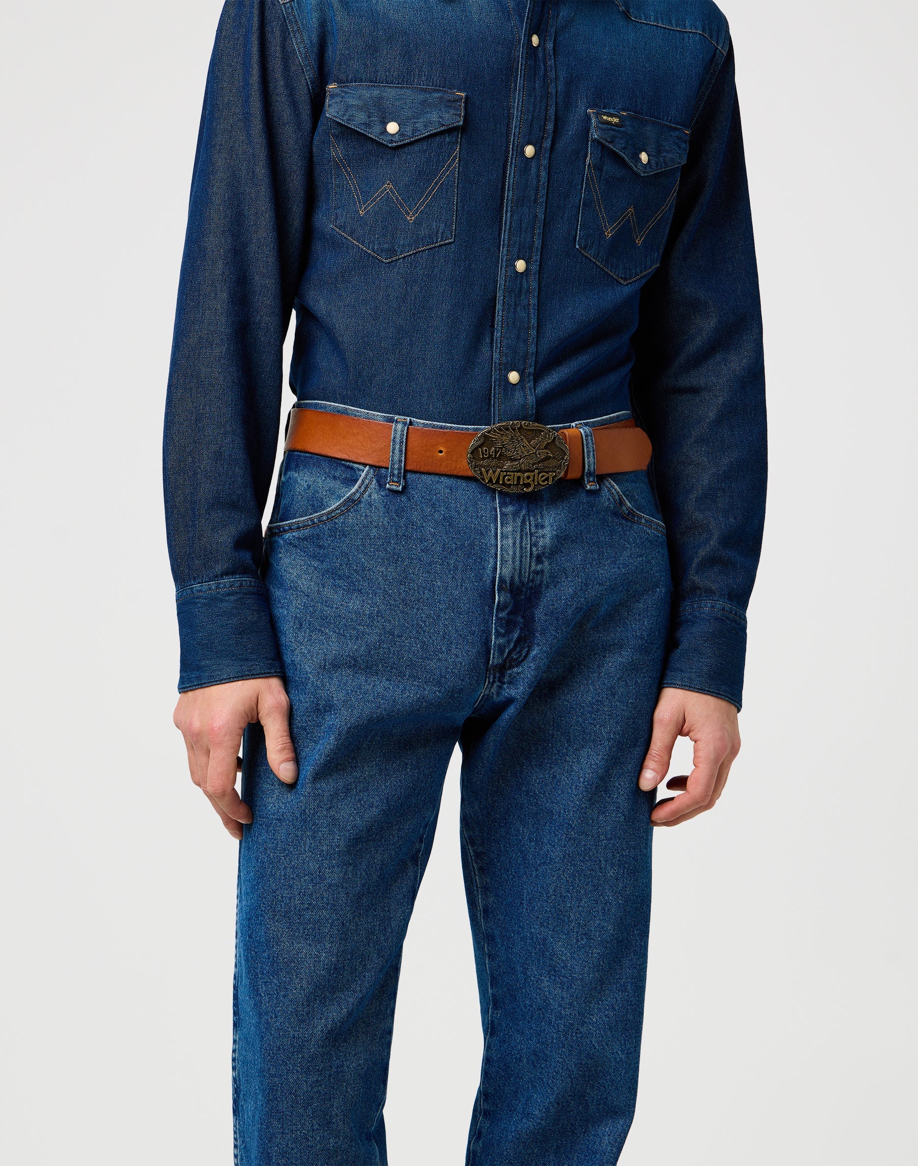 W Eagle Belt in Cognac