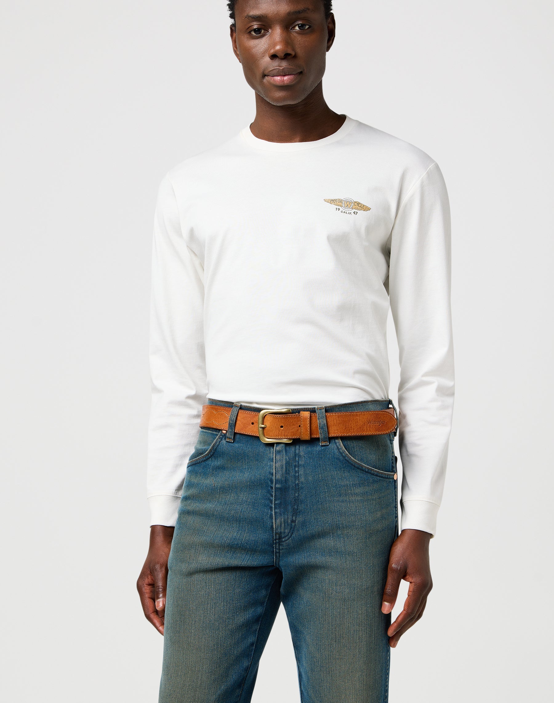 Western Stitch Belt in Cognac