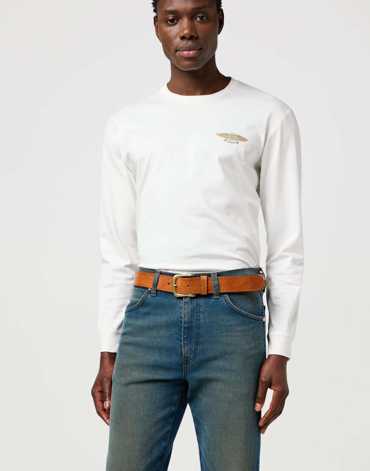 Western Stitch Belt in Cognac