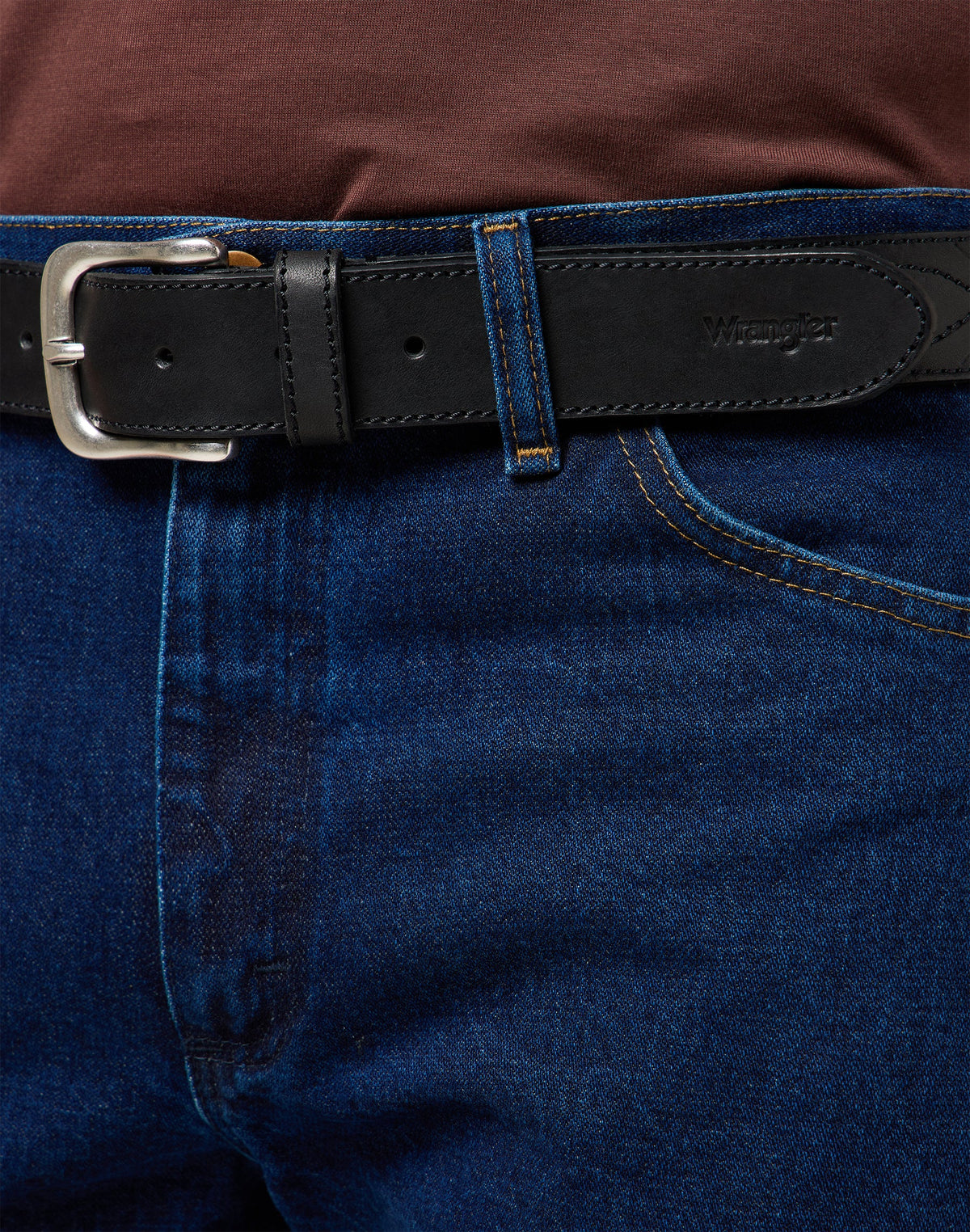 Western Stitch Belt in Black
