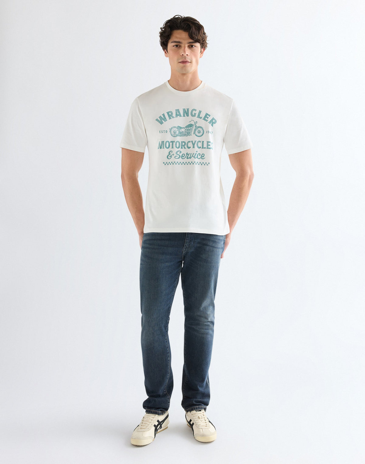 Americana Tee in Worn White
