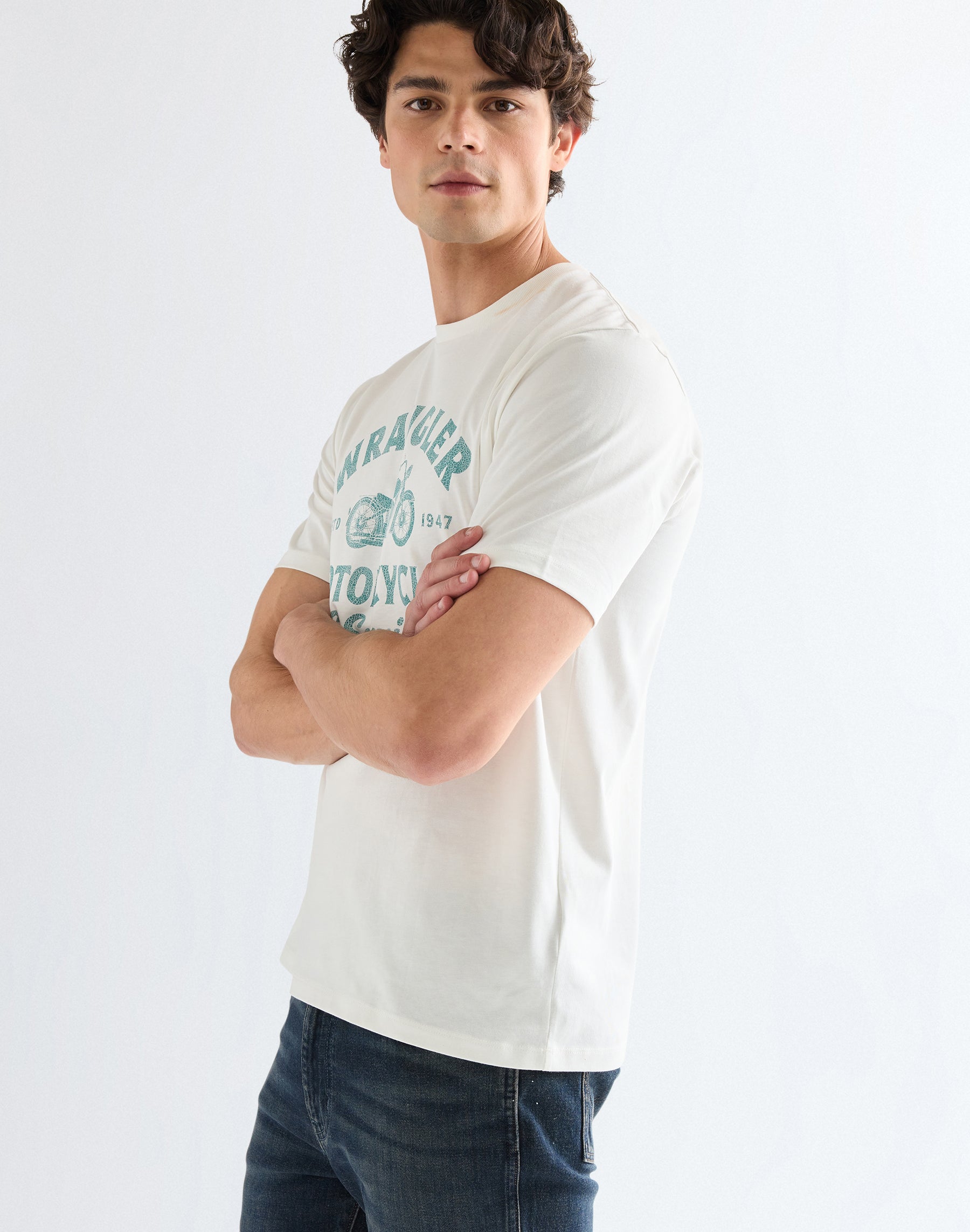 Americana Tee in Worn White