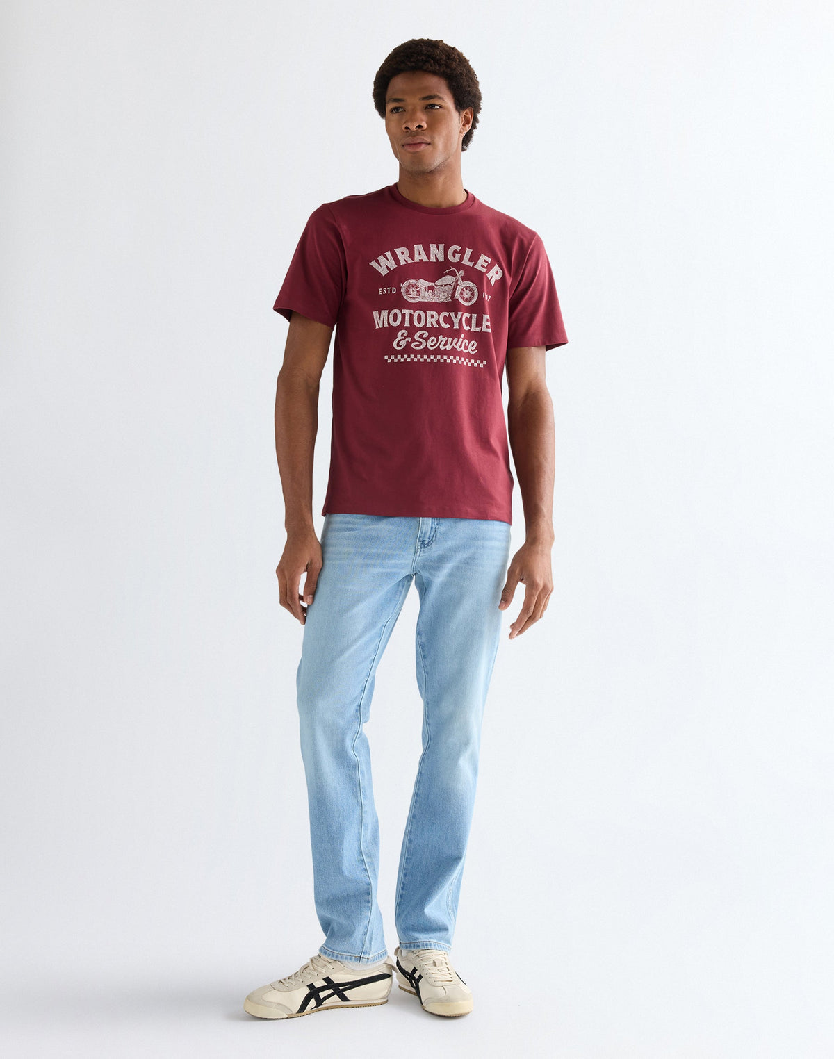 Americana Tee in Ruby Wine