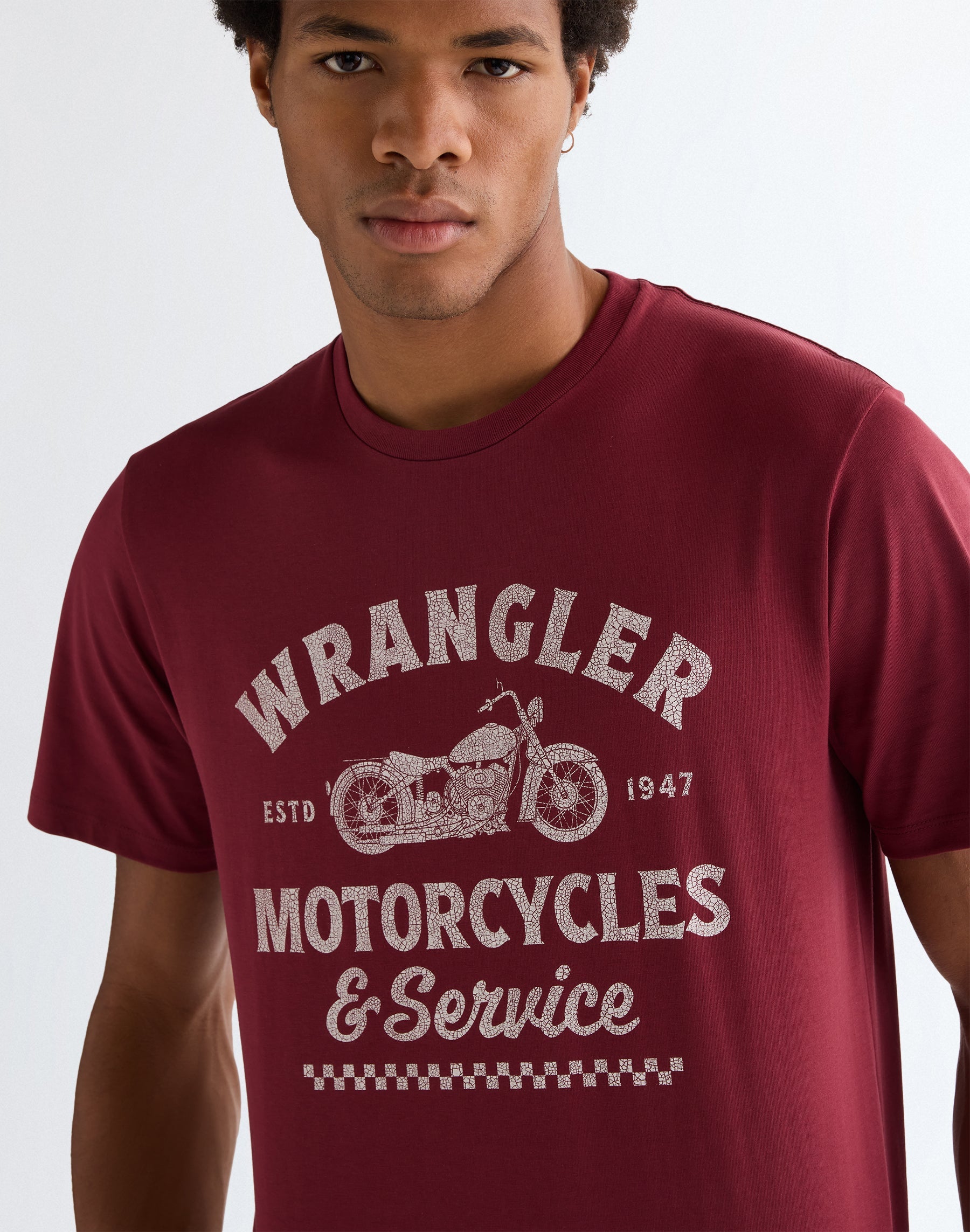 Americana Tee in Ruby Wine