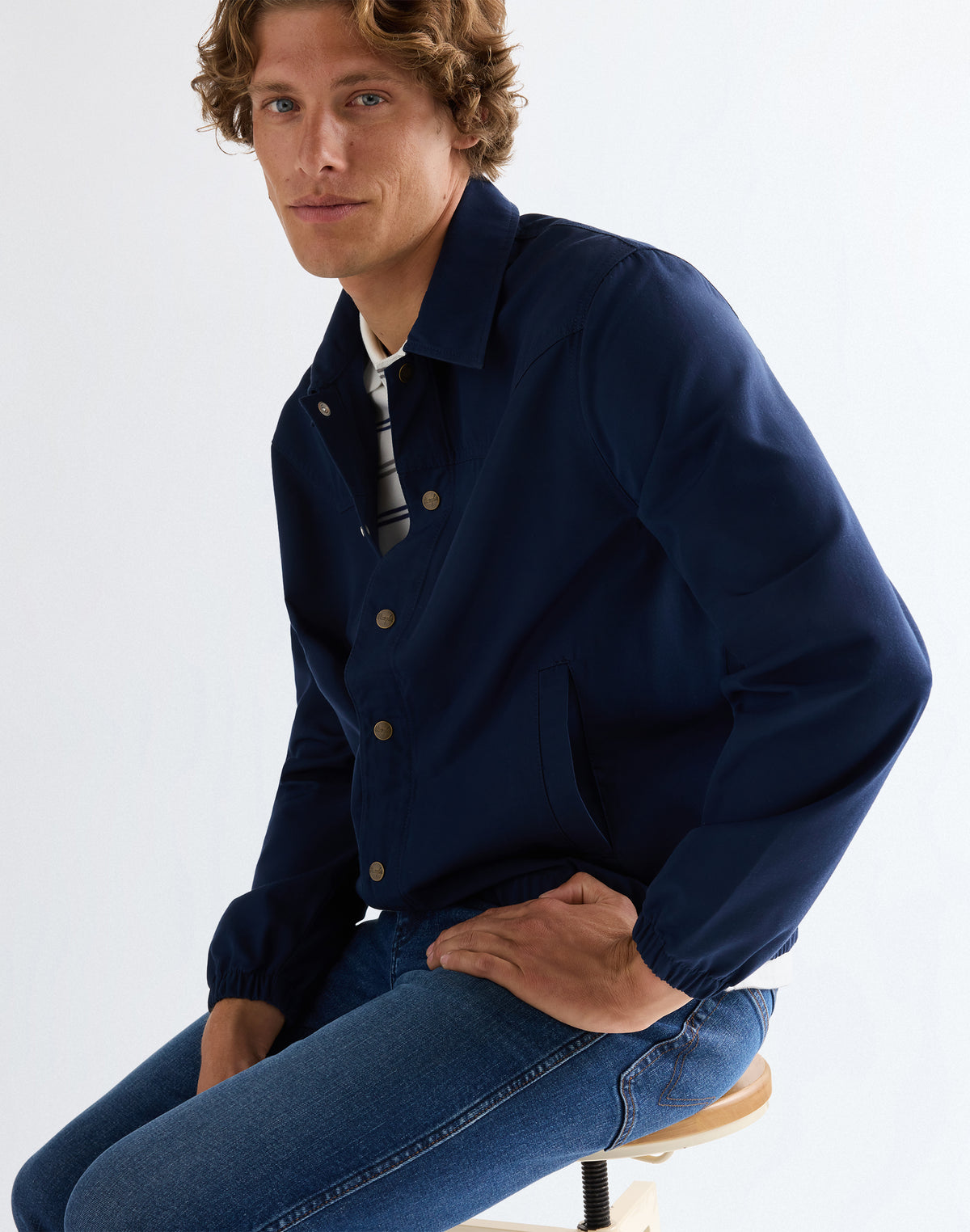 Coaches Jacket in Navy