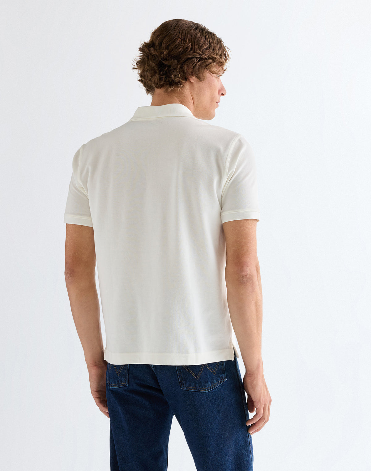 Polo Shirt in Worn White