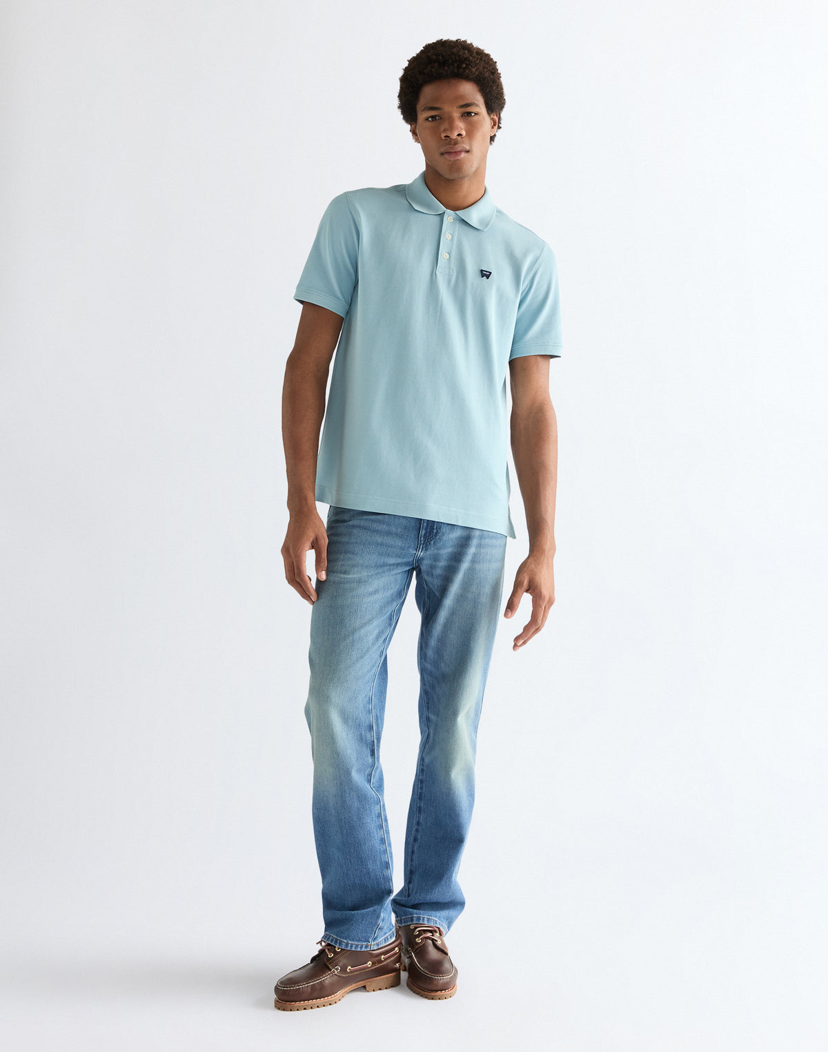 Polo Shirt in Forget Me Not