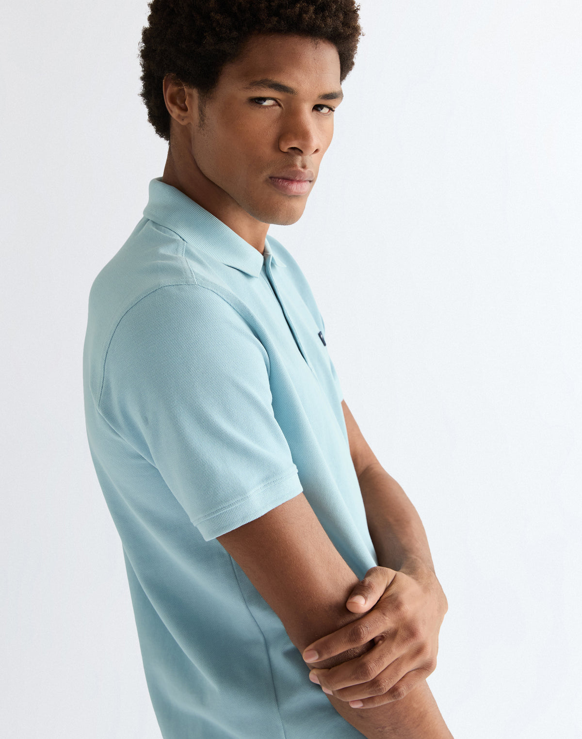 Polo Shirt in Forget Me Not