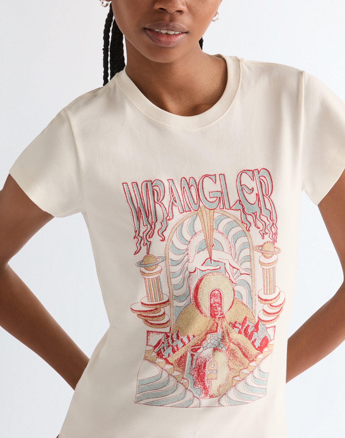 Shrunken Band Tee in Worn White
