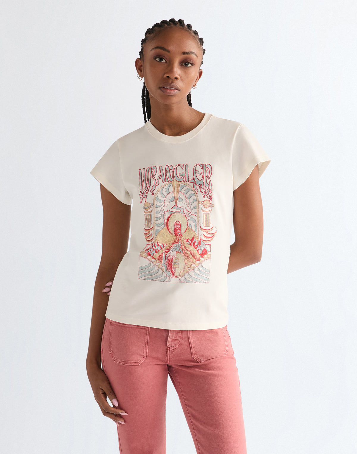Shrunken Band Tee in Worn White