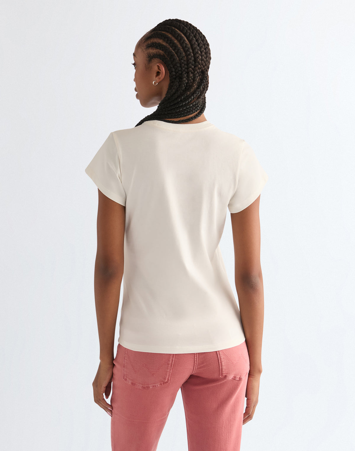 Shrunken Band Tee in Worn White