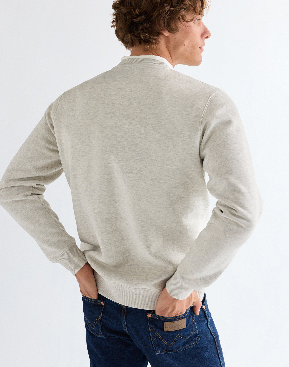 Embroidery Crew in Oat Mel