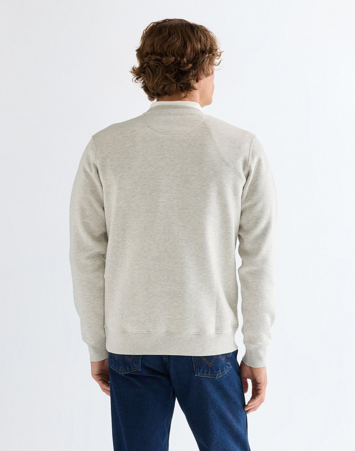 Embroidery Crew in Oat Mel