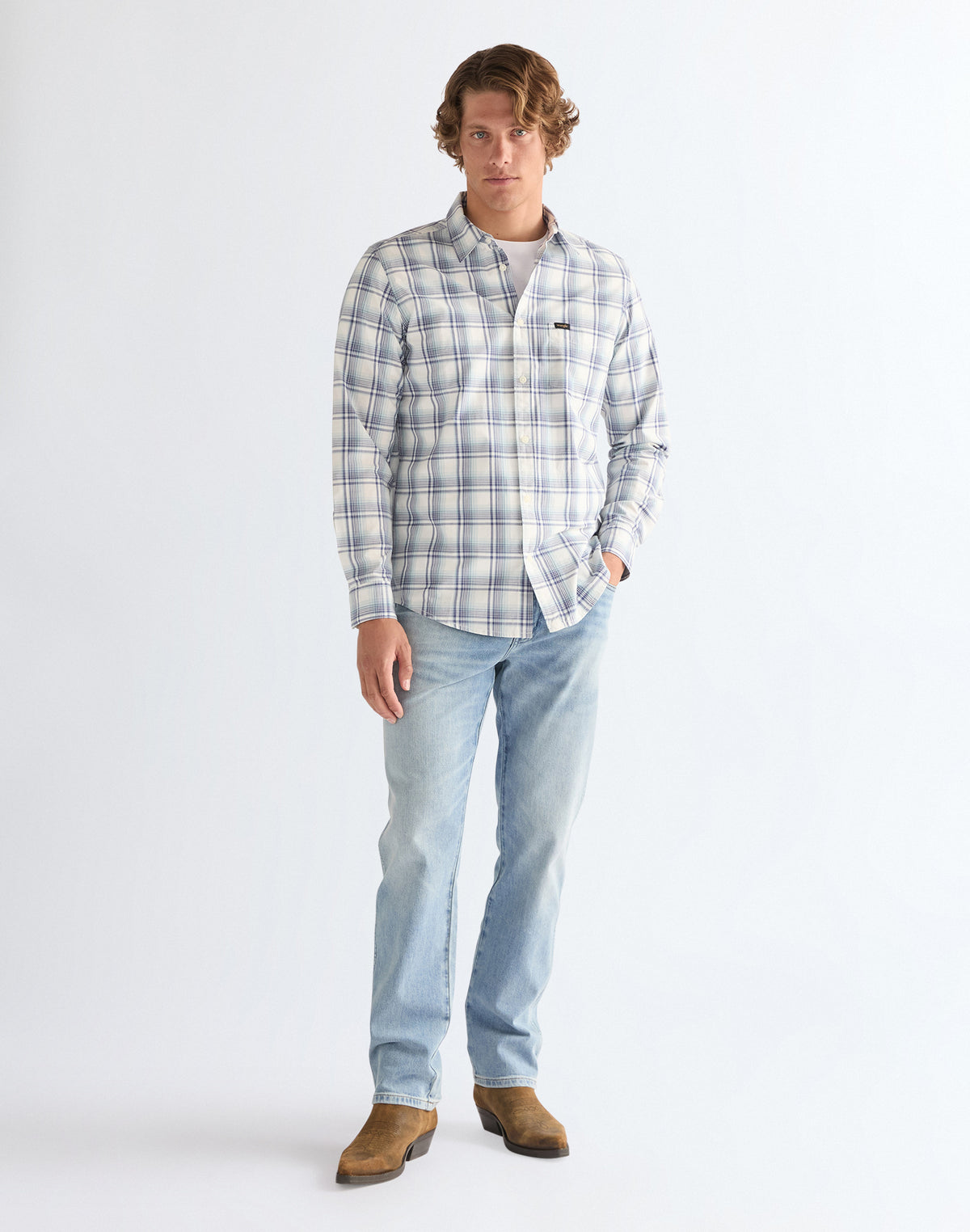 1 Pocket Shirt in Blue White