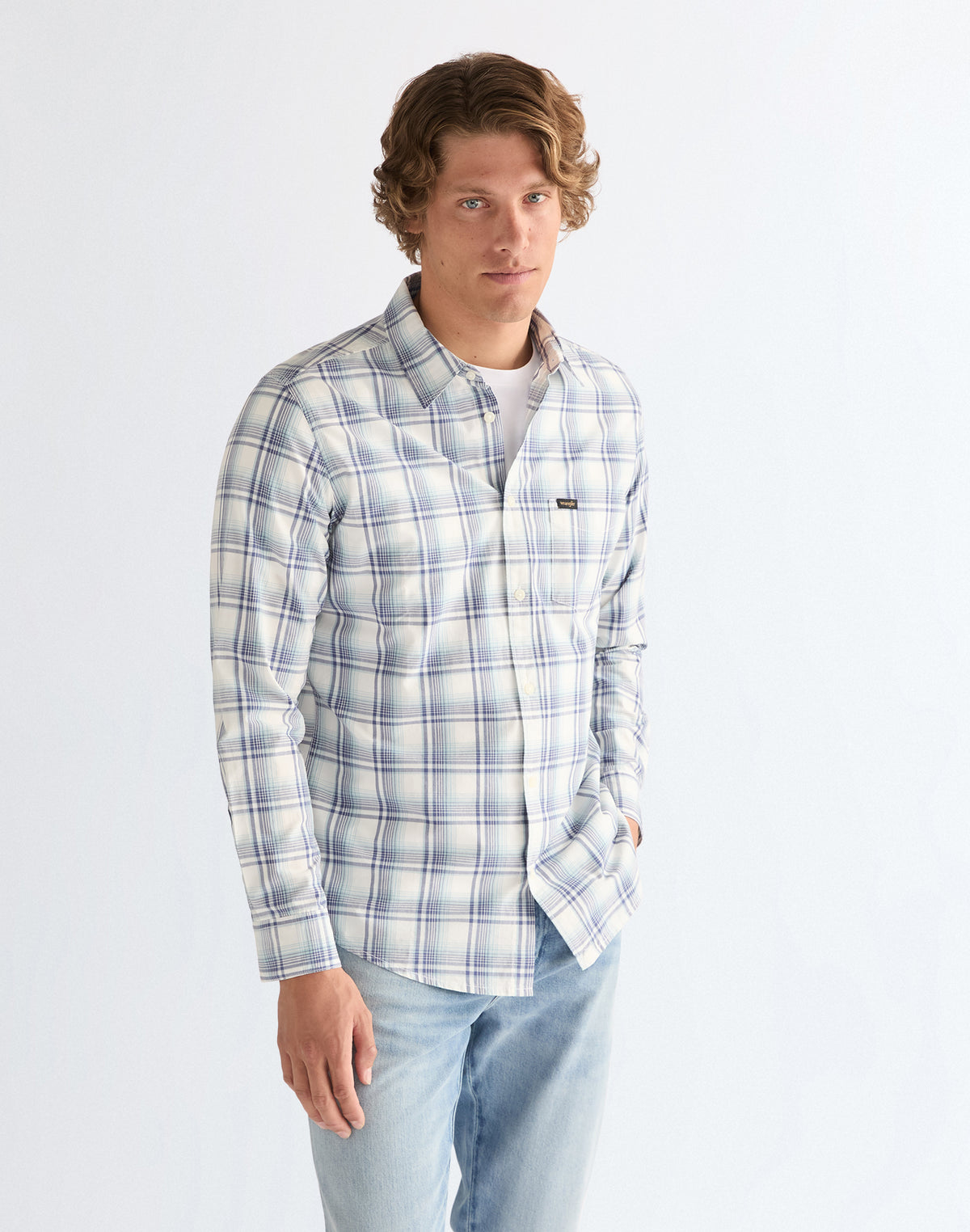 1 Pocket Shirt in Blue White