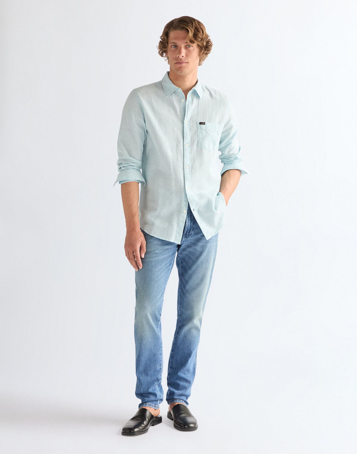 1 Pocket Shirt in Forget Me Not