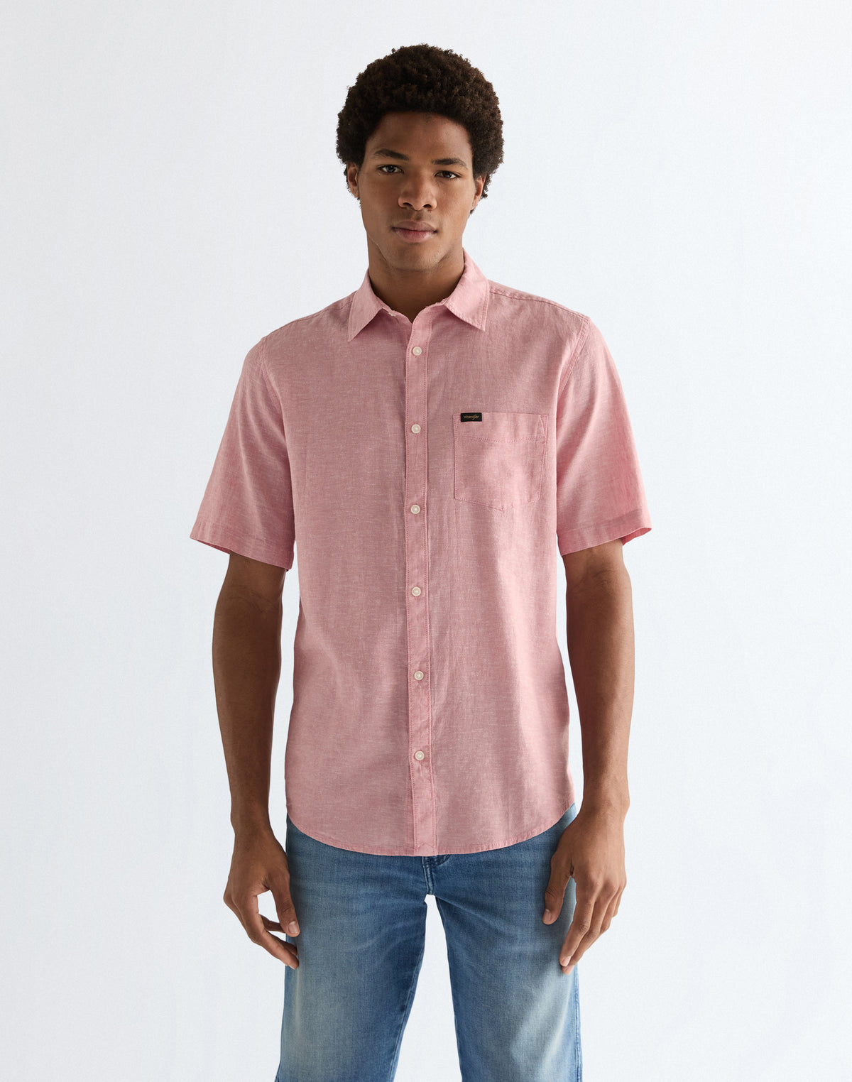 Shortsleeve 1 Pocket Shirt in Dusty Rose
