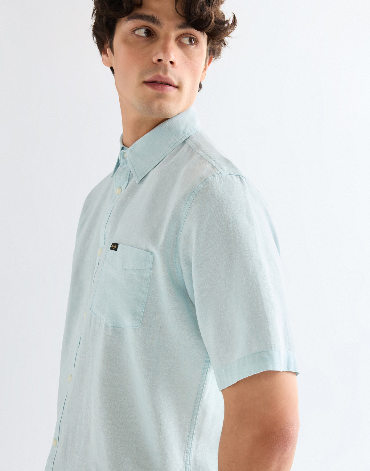 Shortsleeve 1 Pocket Shirt in Forget Me Not