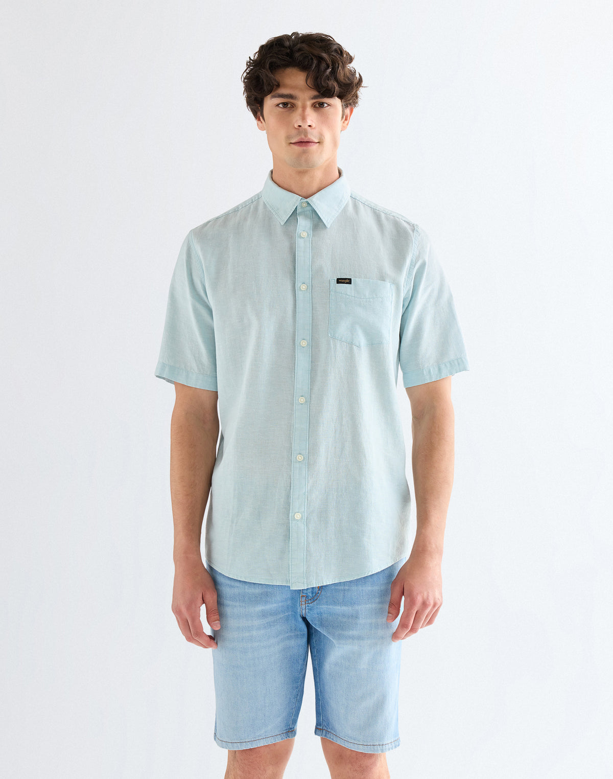 Shortsleeve 1 Pocket Shirt in Forget Me Not