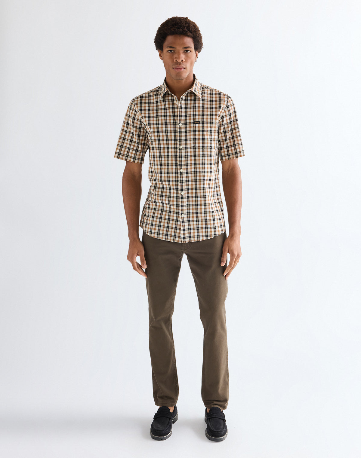 Shortsleeve 1 Pocket Shirt in Golden Wheat