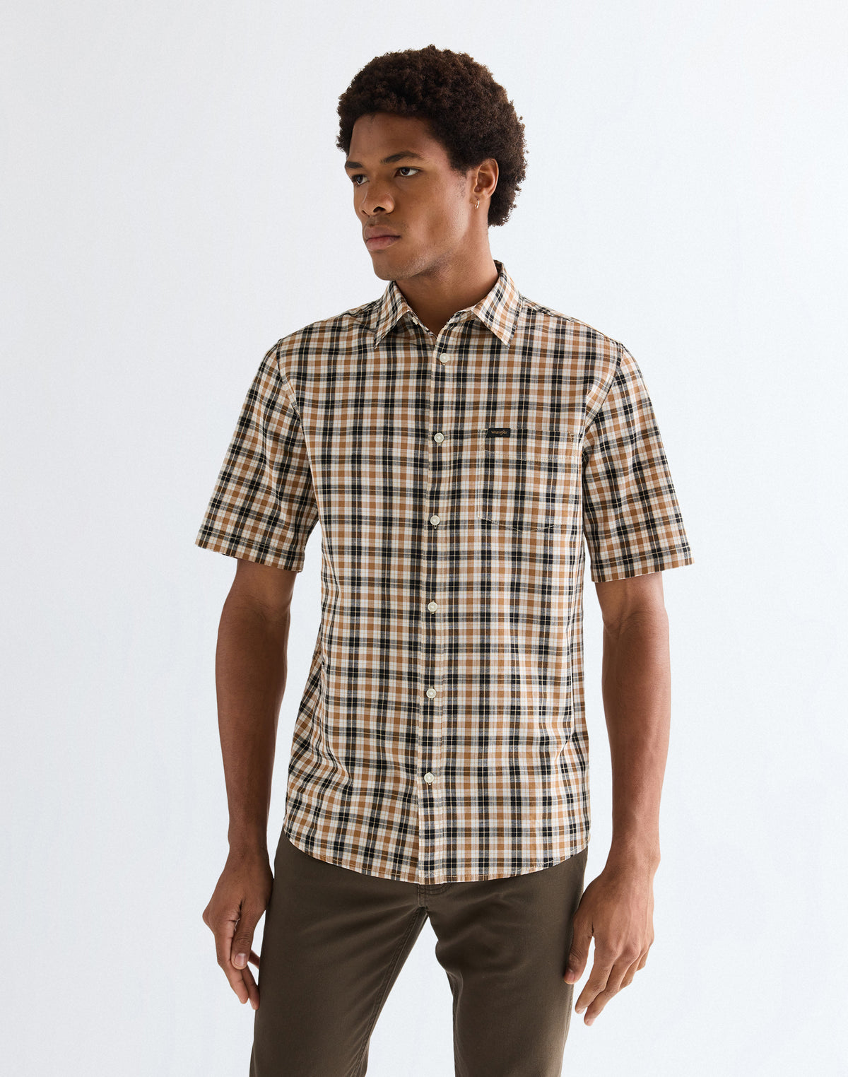 Shortsleeve 1 Pocket Shirt in Golden Wheat