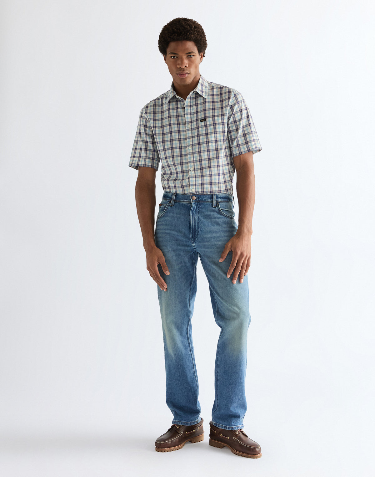 Shortsleeve 1 Pocket Shirt in Forget Me Not