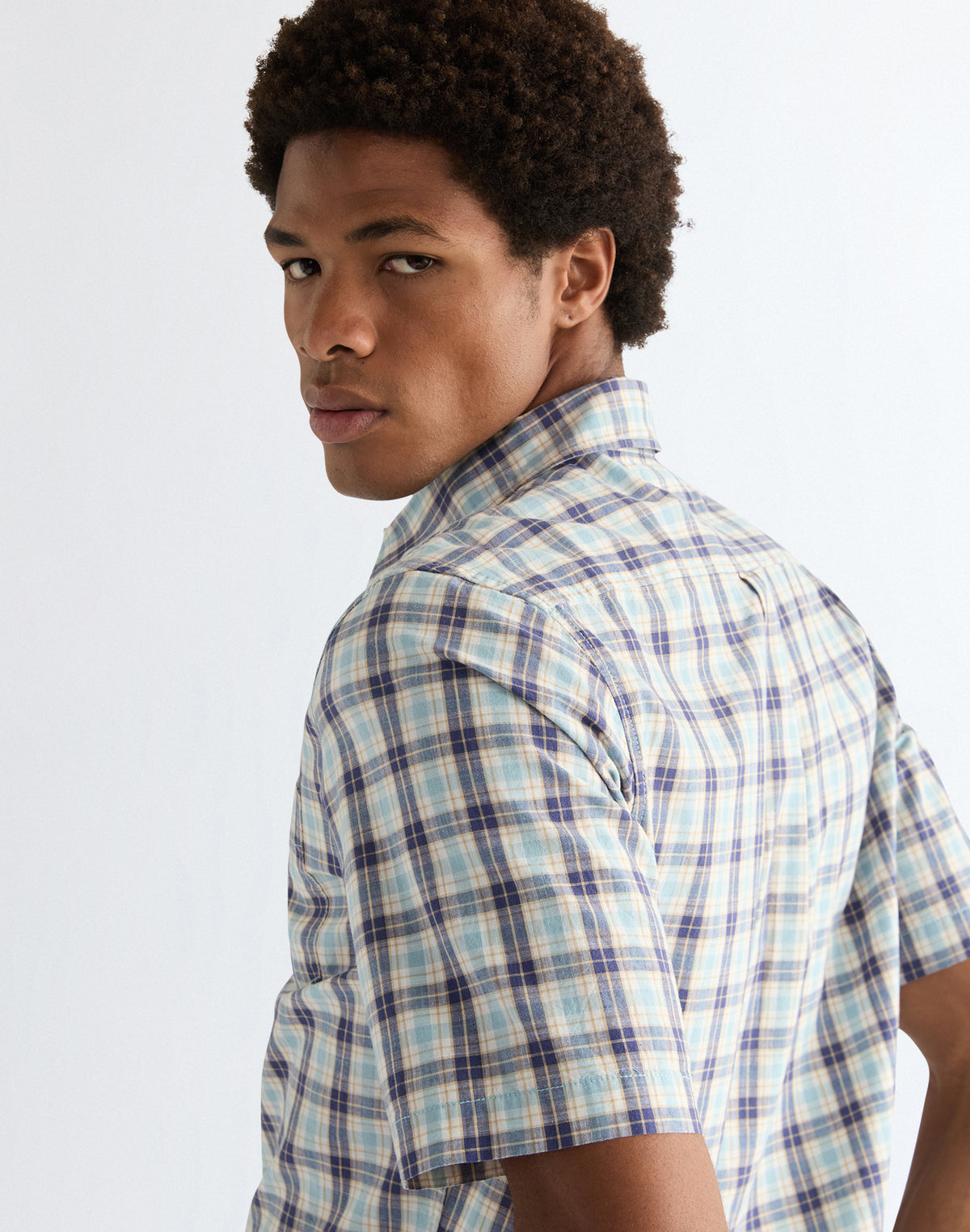 Shortsleeve 1 Pocket Shirt in Forget Me Not