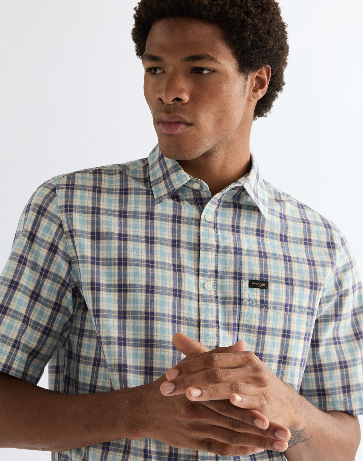 Shortsleeve 1 Pocket Shirt in Forget Me Not