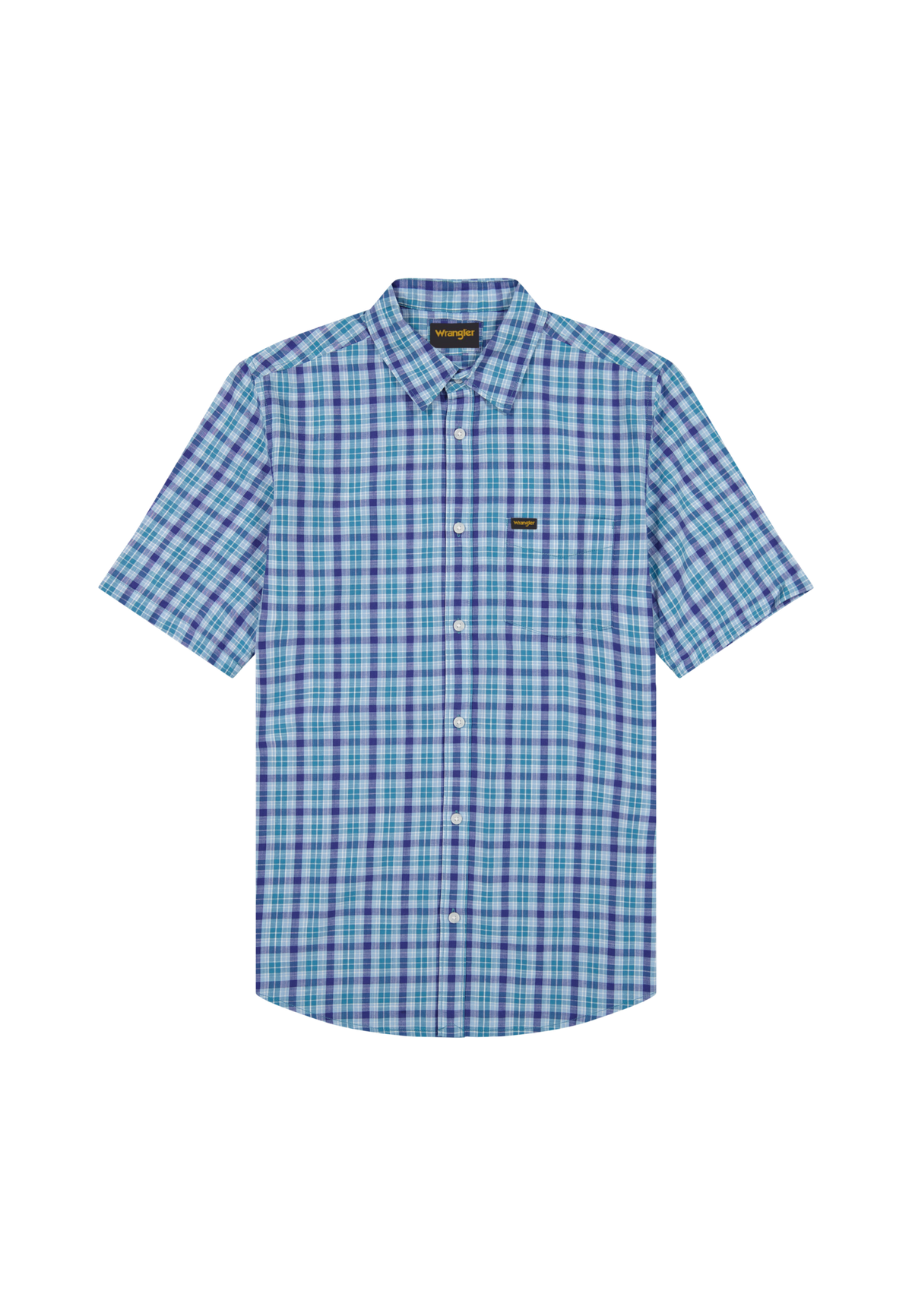 Ss 1 Pkt Shirt in Teal Blue