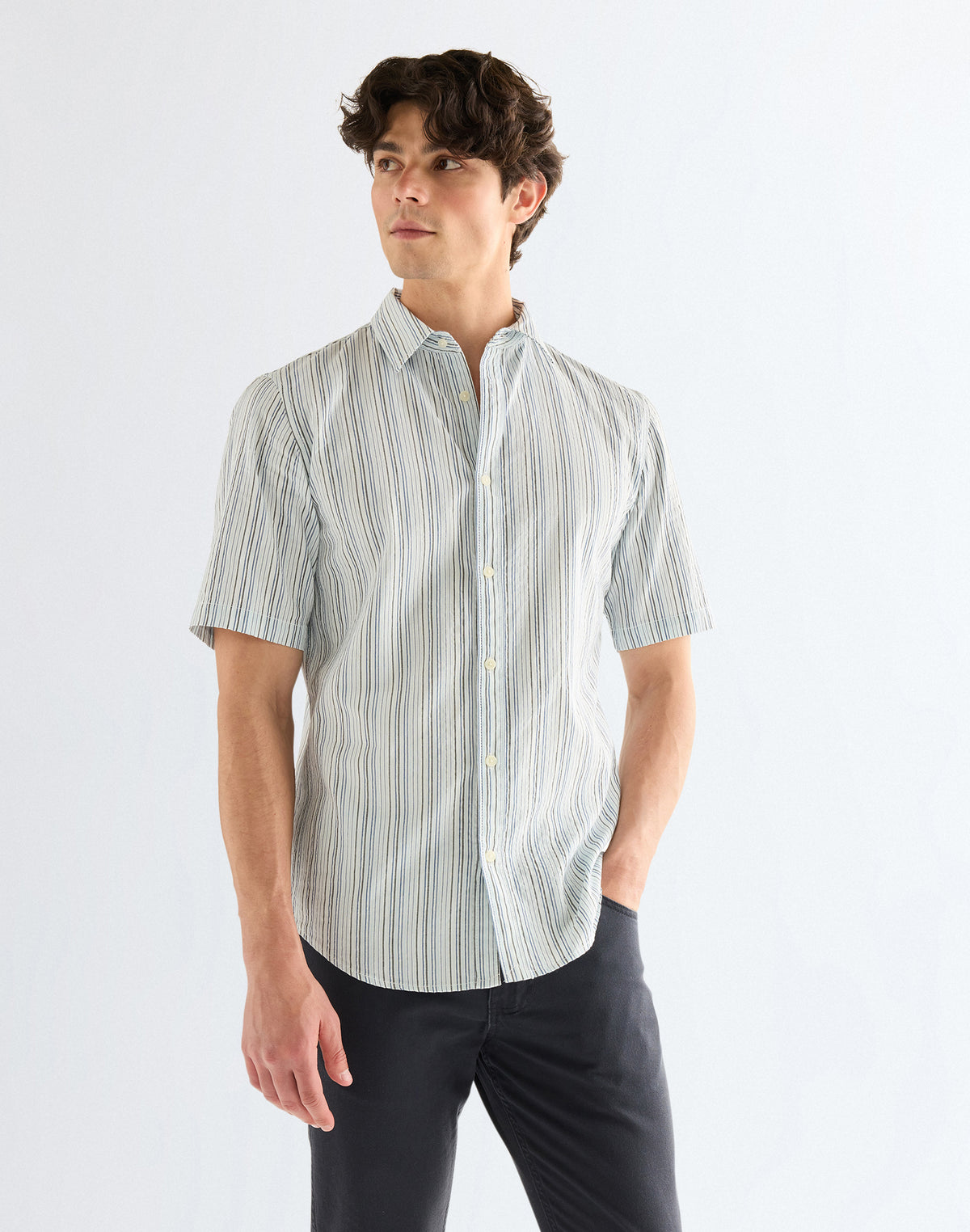 Shortsleeve Shirt in True Navy