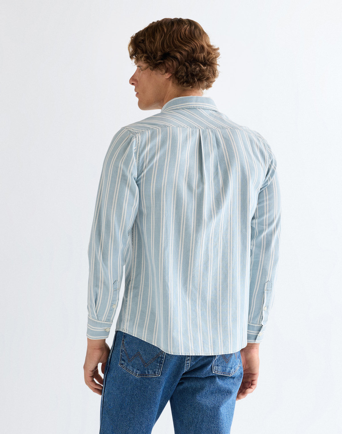 Chambray Shirt in Light Stripe