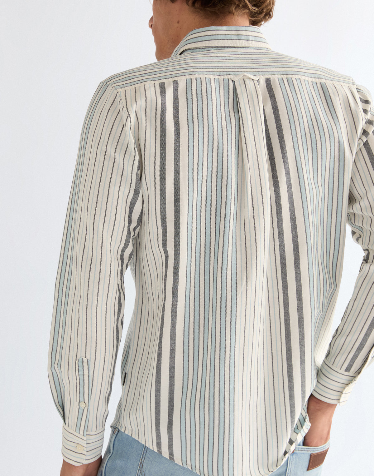 Oxford Shirt in White Blue