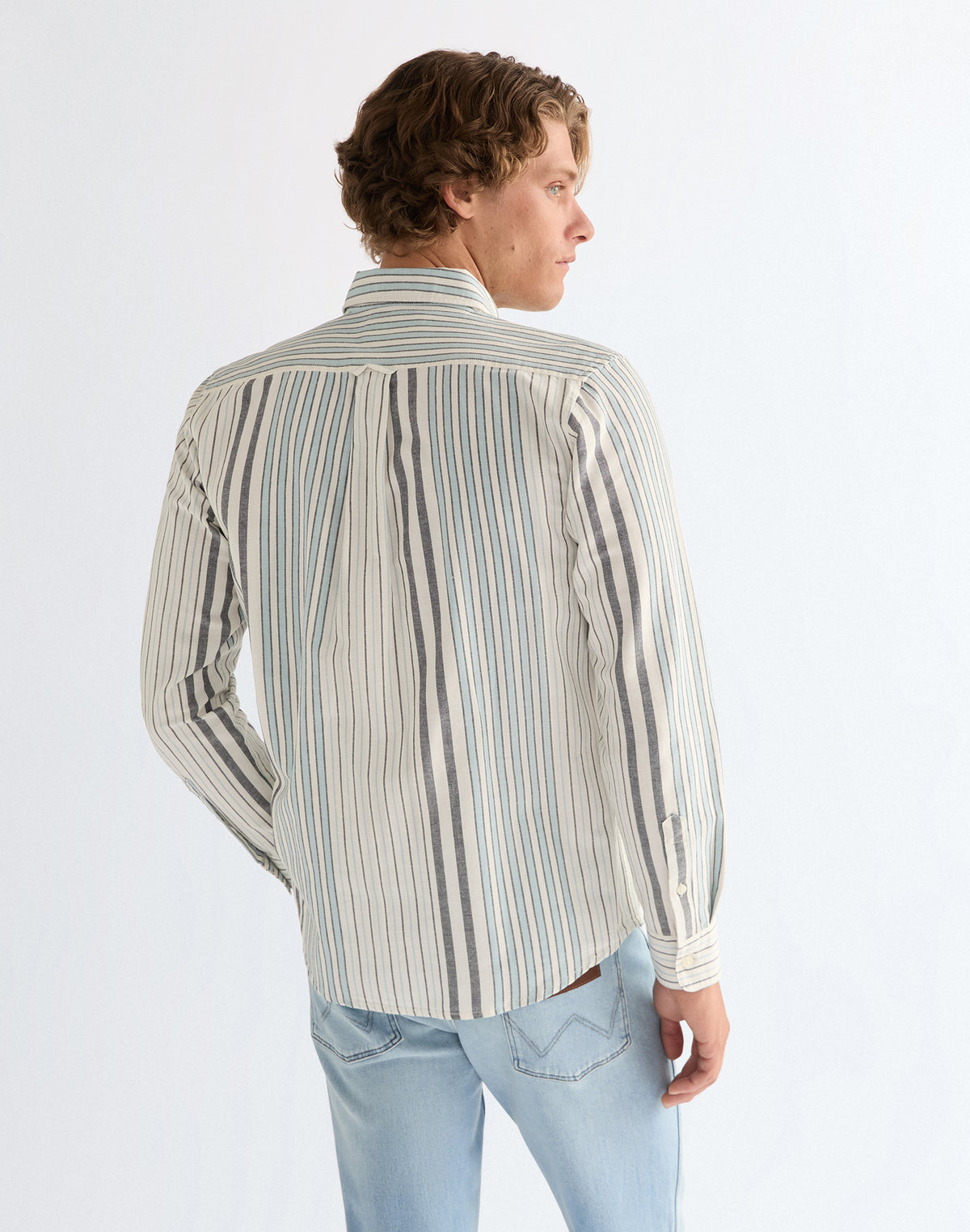 Oxford Shirt in White Blue