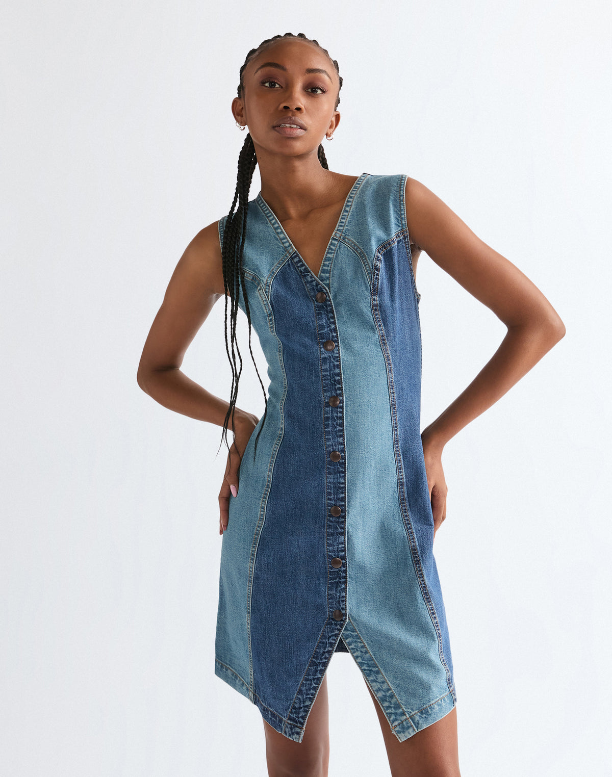 Vest Dress in Patchwork